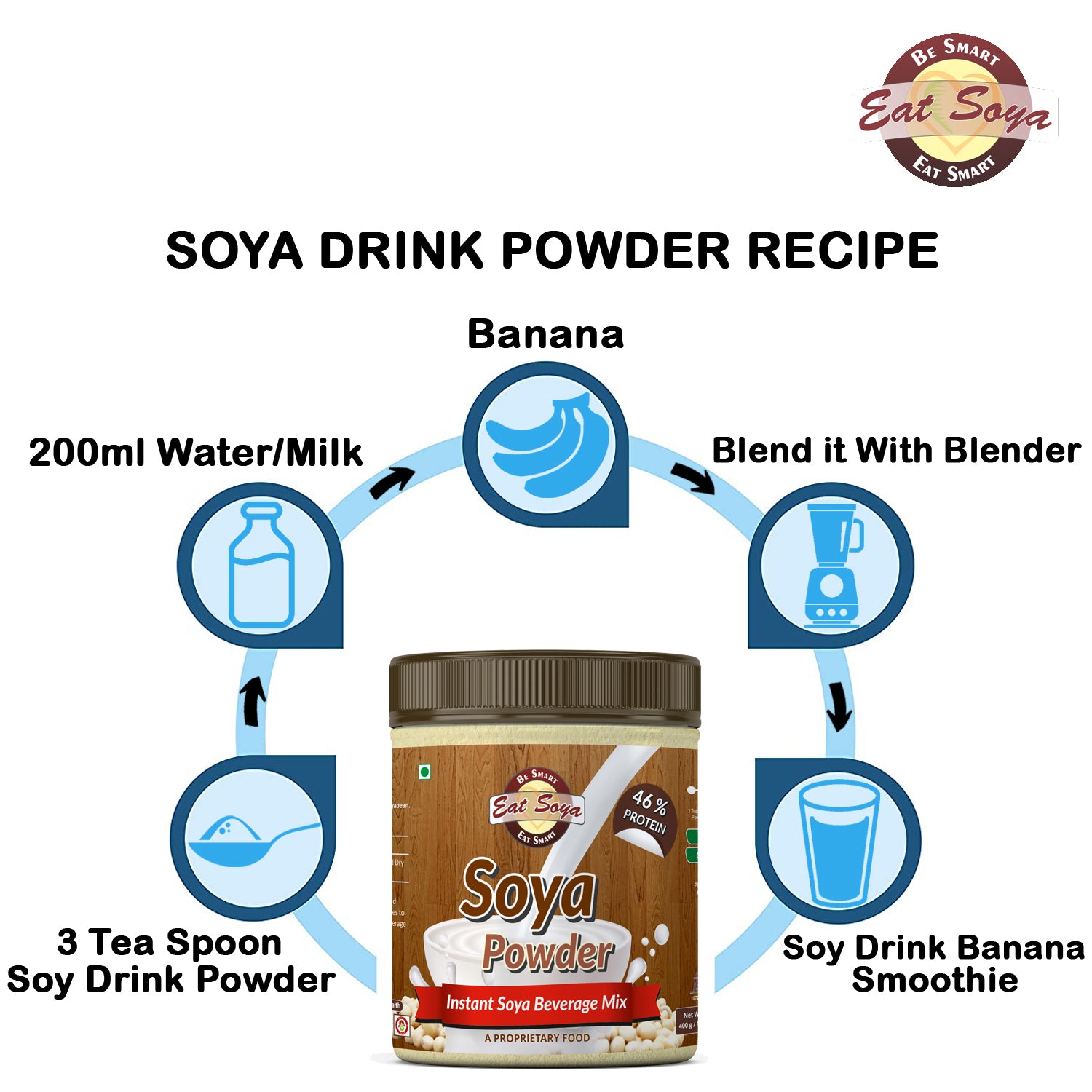 Soya Drink Powder Plain - Sugar Free 46% Protein
