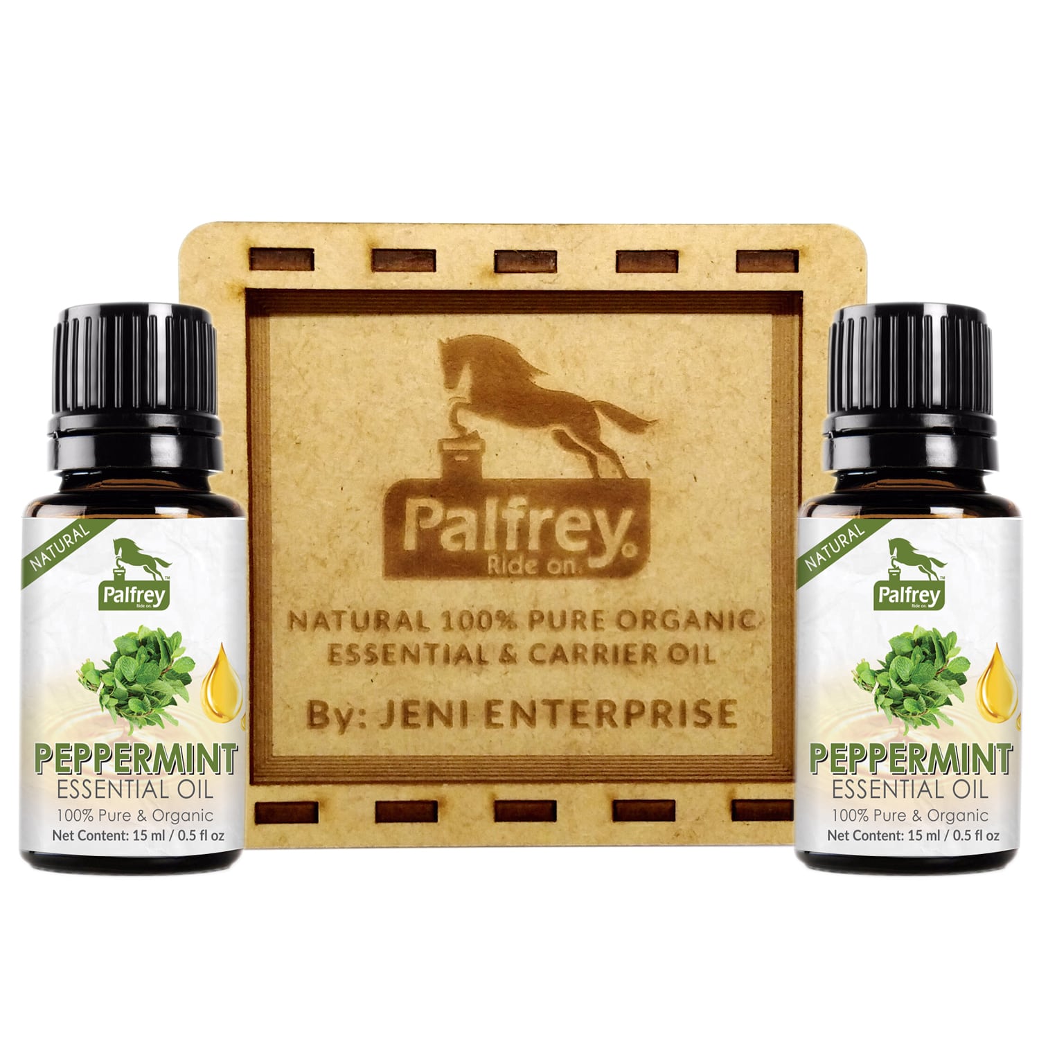 Palfrey 100% Pure Natural Organic Peppermint Essential Oil (15 ml x 2 = 30 ml)