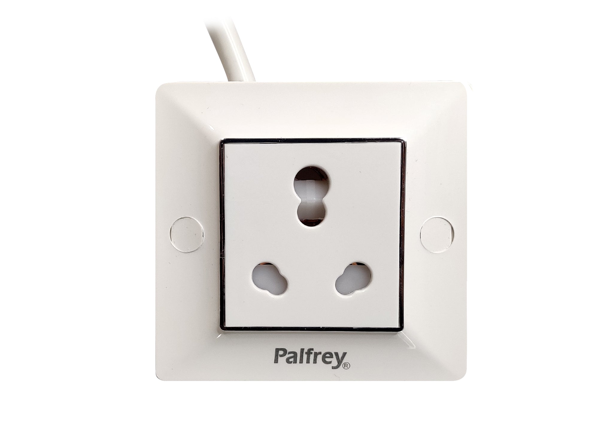Palfrey Electric Extension Board - 16A Socket with 2.5 mm Heavy Duty Wire (White)