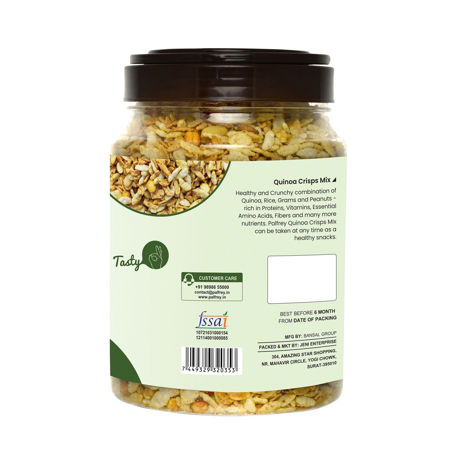Palfrey Quinoa Crisps Mix Pudina 450g