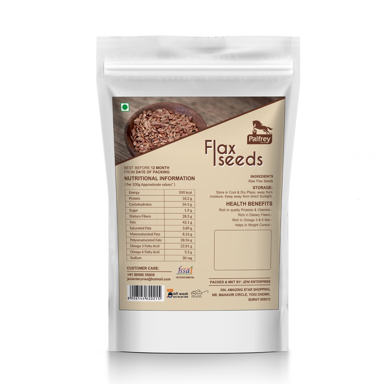 Palfrey Flax Seed for Weight Loss - 300g