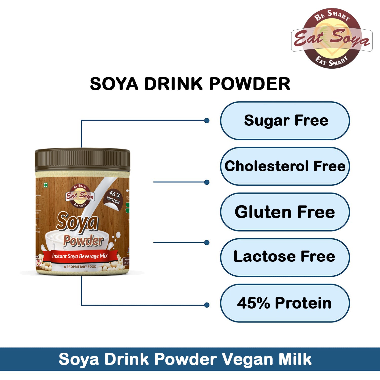 Soya Drink Powder Plain - Sugar Free 46% Protein