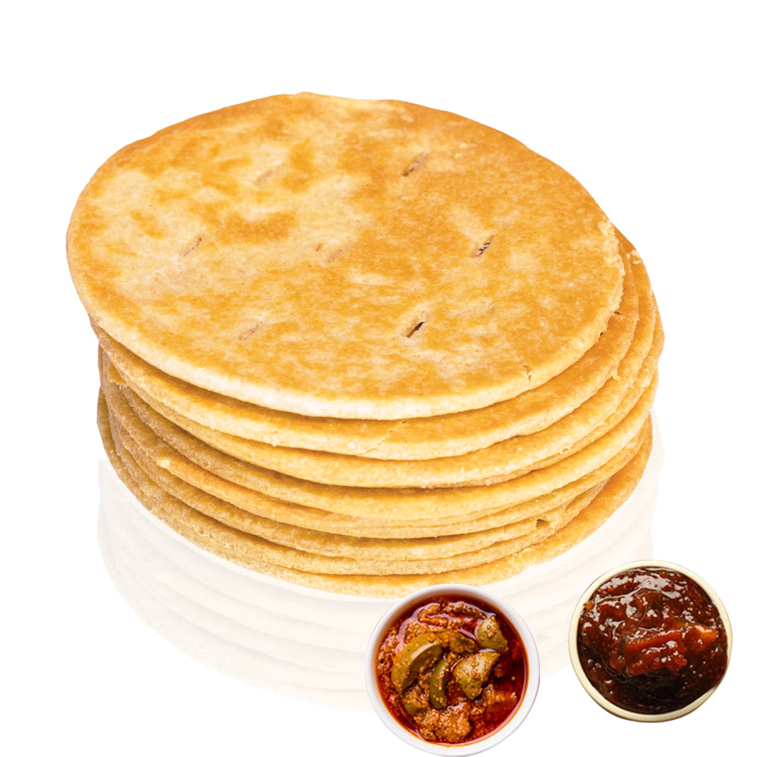 Jesar Namkeen Snacks Combo Methi Khakhra 200g -2 Pkt And BhakhriToz With Mix Pickle and Gorkeri chutney 55g - 2 Pkt