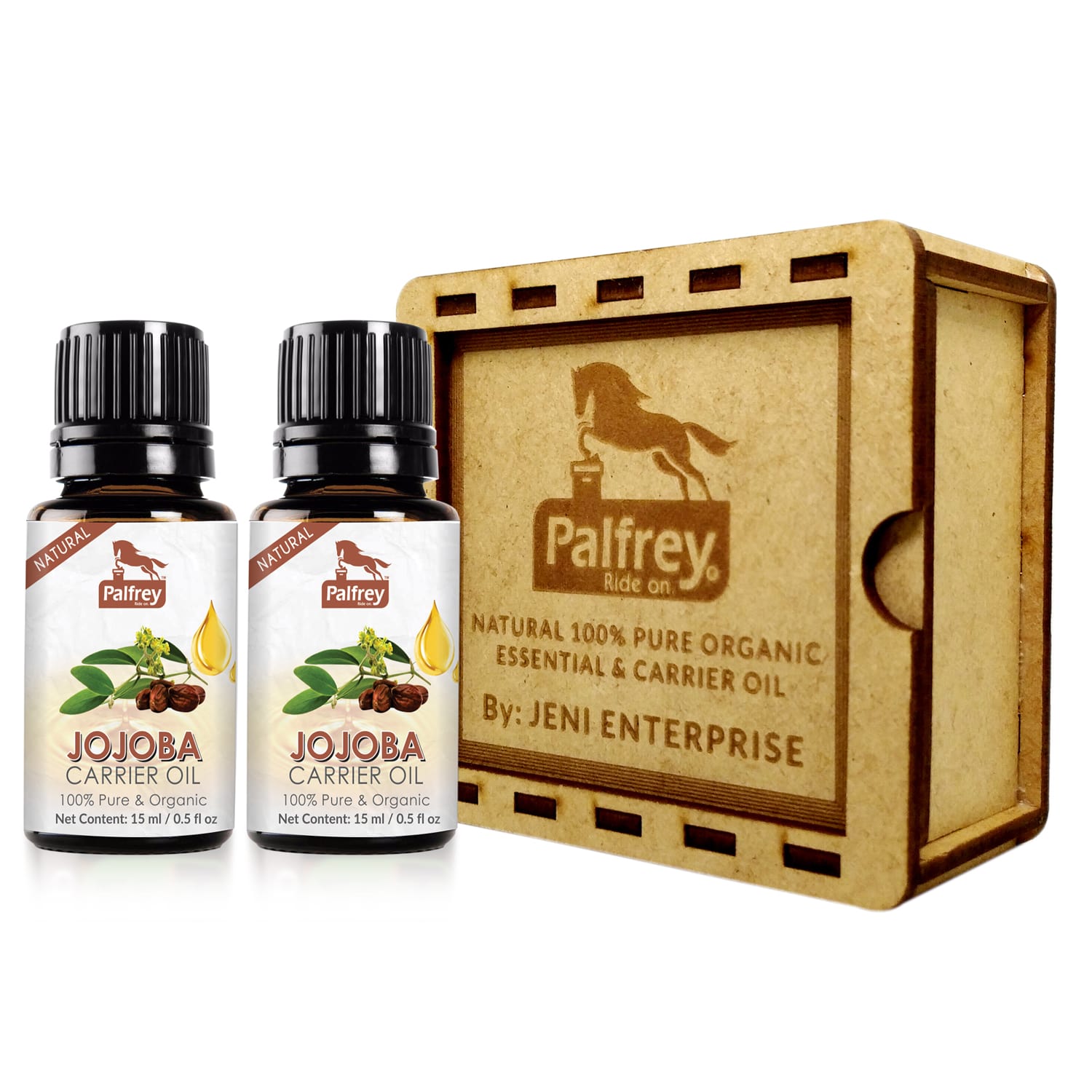 Palfrey 100% Pure Natural Organic Jojoba Carrier Oil (15 ml x 2 = 30 ml)