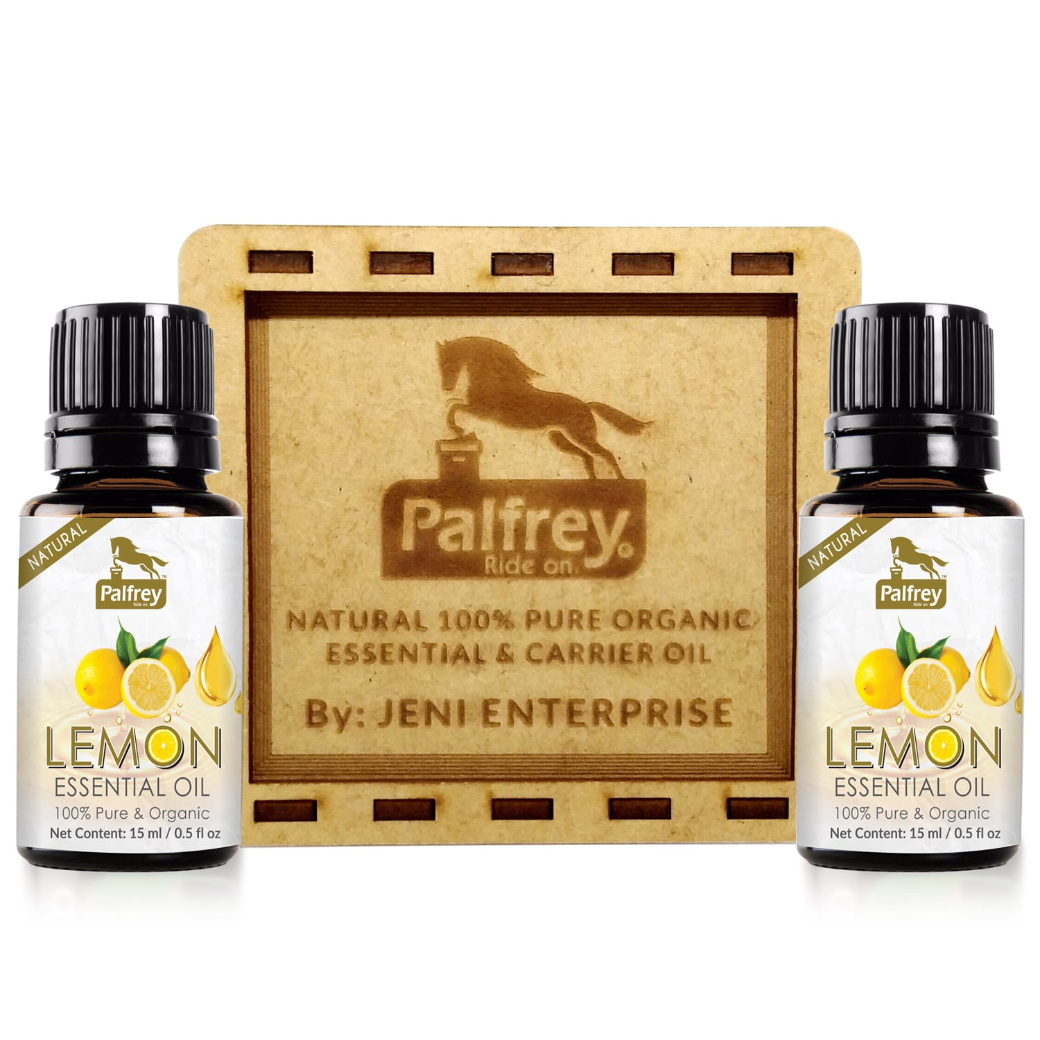 Palfrey 100% Pure Natural Organic Lemon Essential Oil (15 ml x 2 = 30 ml)
