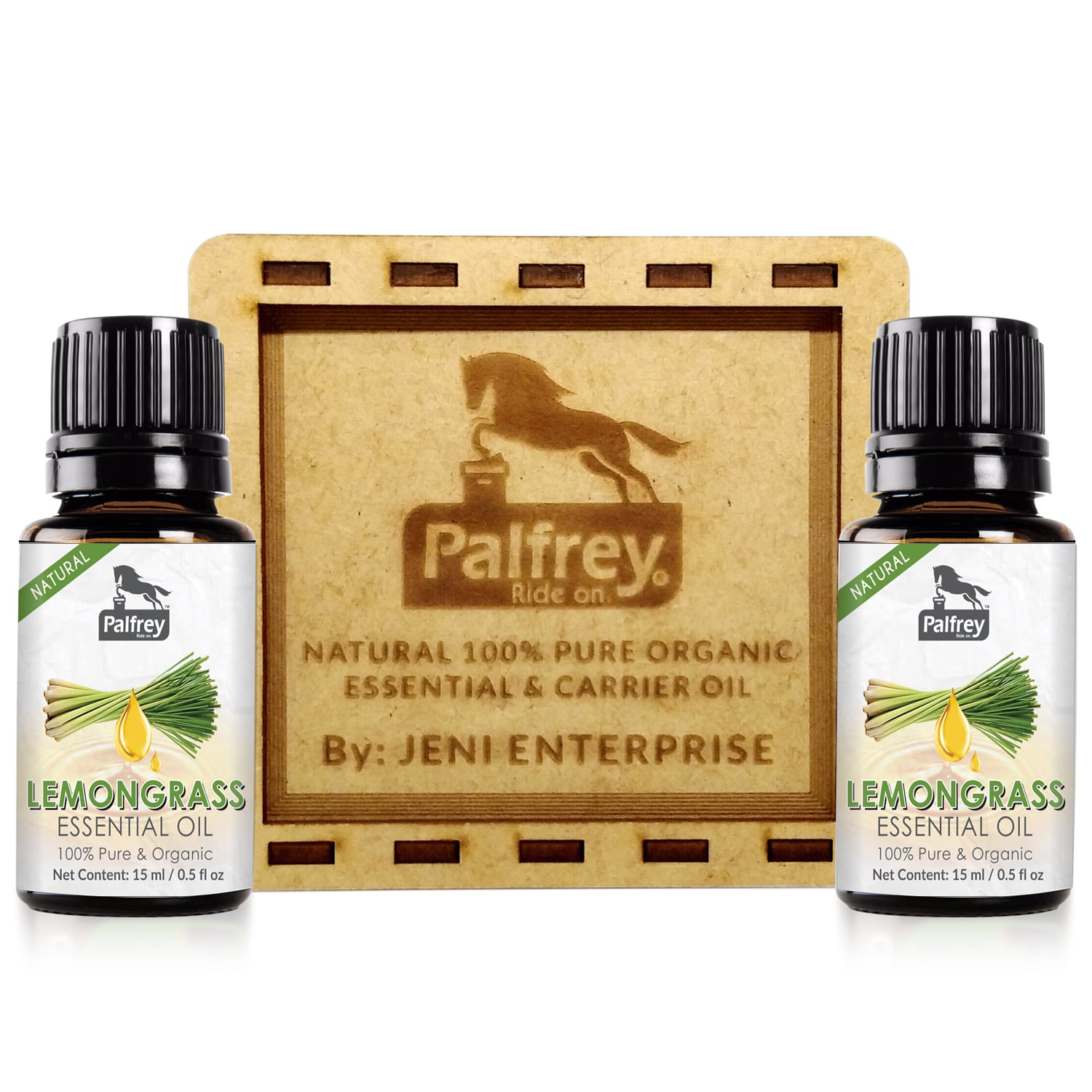Palfrey 100% Pure Natural Organic Lemongrass Essential Oil (15 ml x 2 = 30 ml)