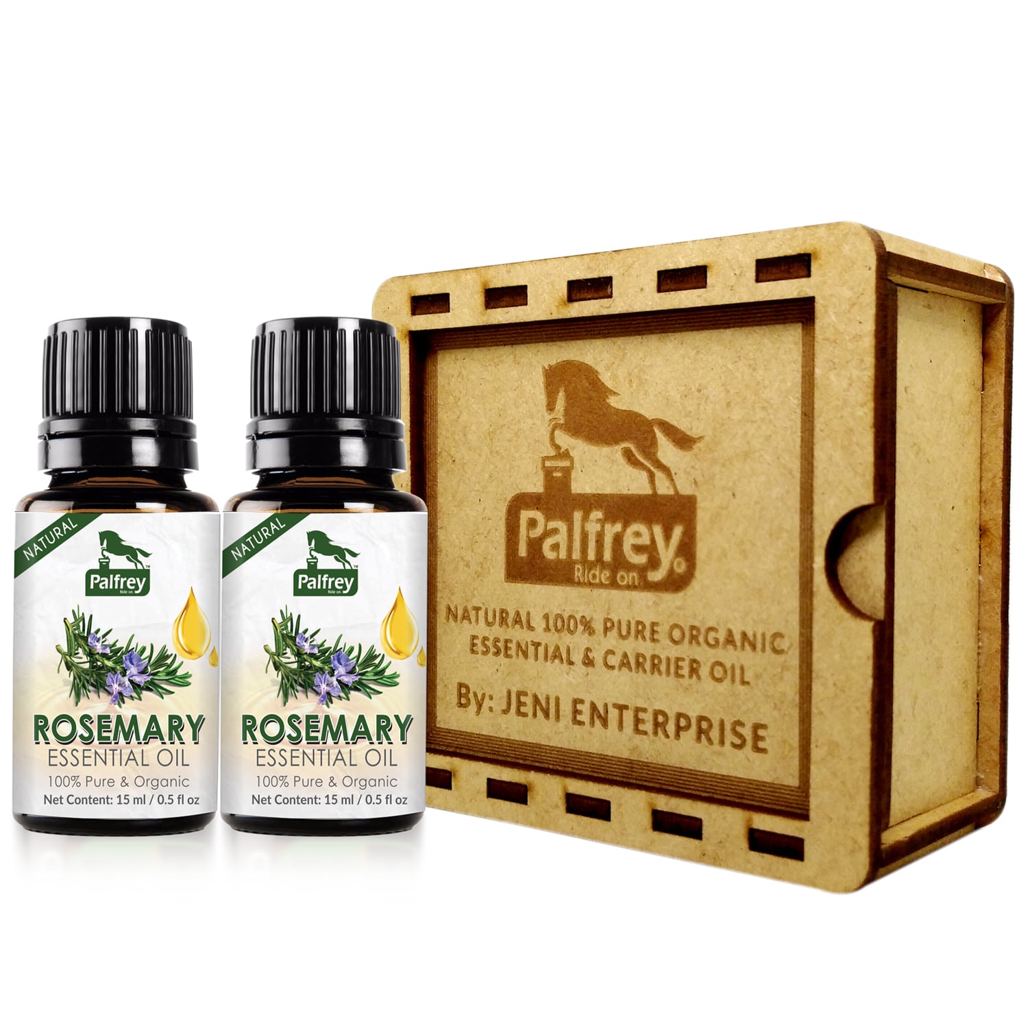 Palfrey 100% Pure Natural Organic Rosemary Essential Oil (15 ml x 2 = 30 ml)